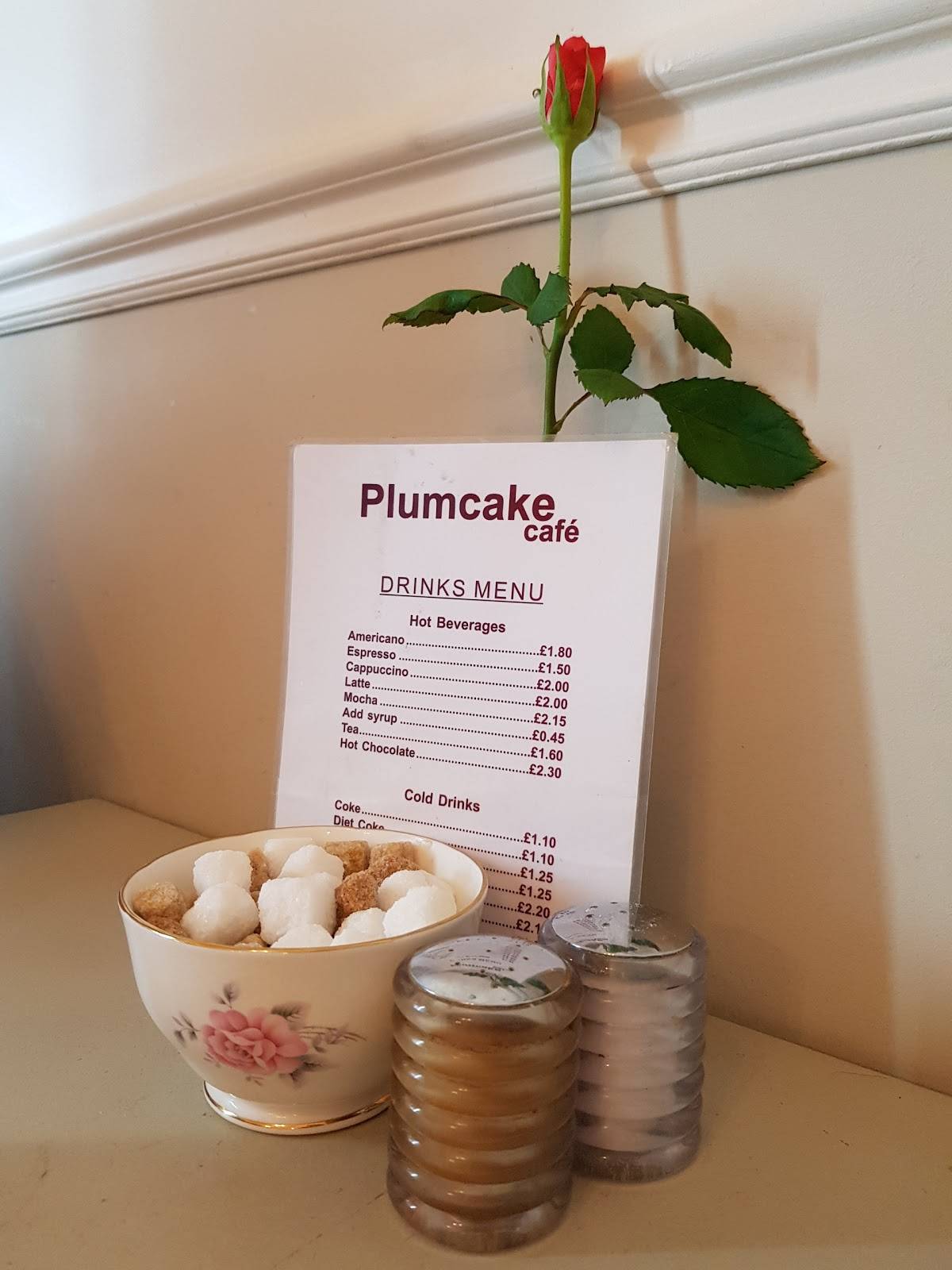 Menu at Plumcake Cafe, Bramhall