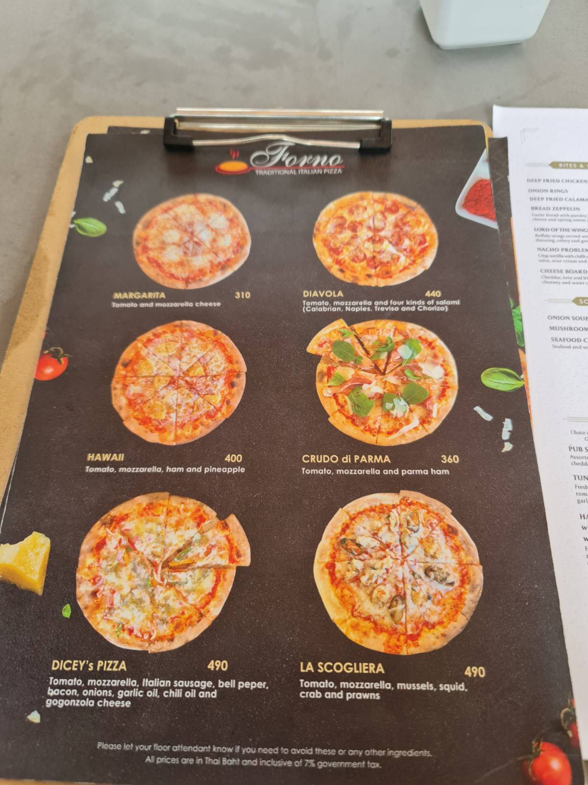 Menu at Dicey Reilly's Bar & Restaurant, Pattaya City