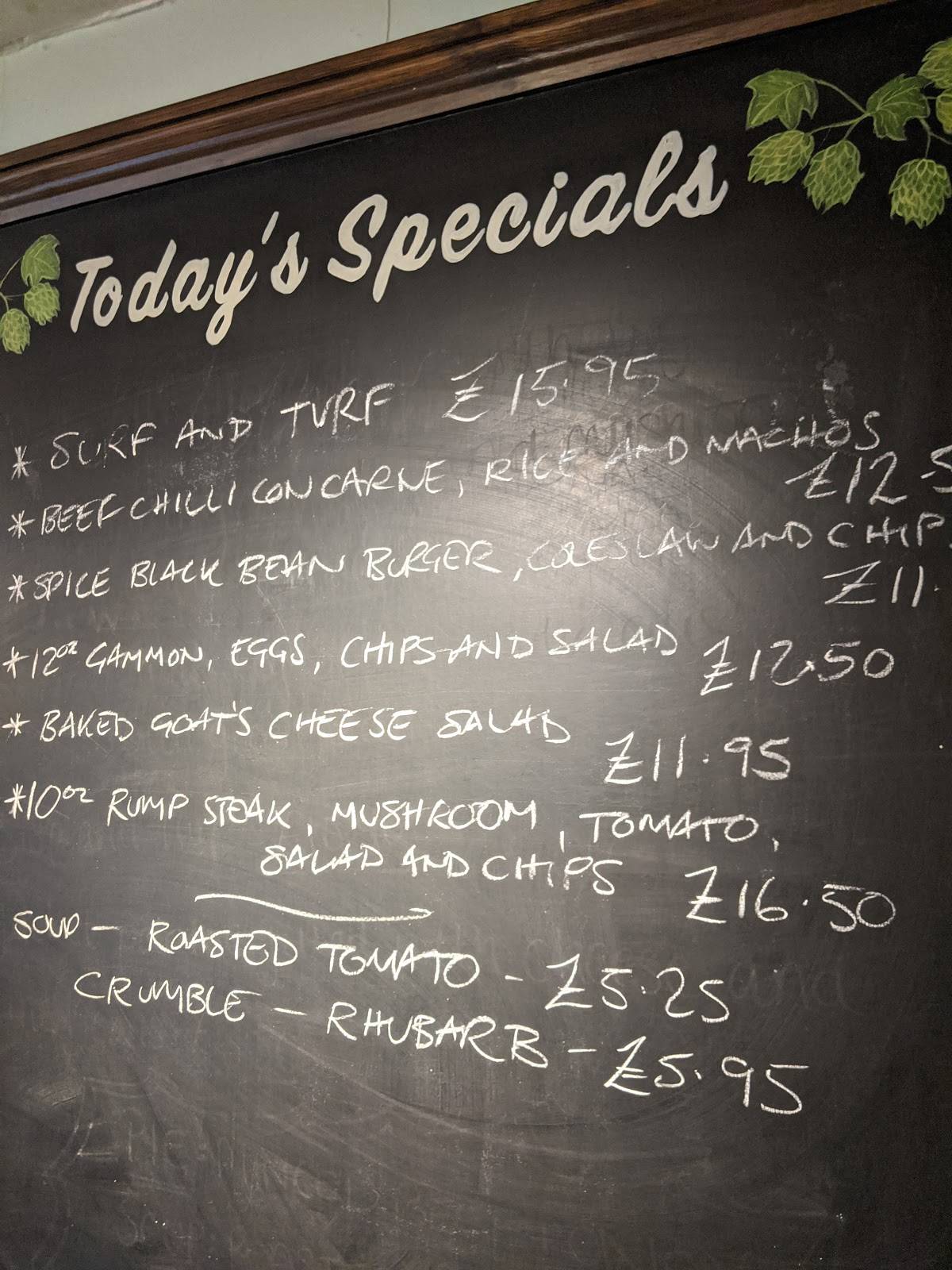 Menu at Vine Inn pub & bar, Hambledon
