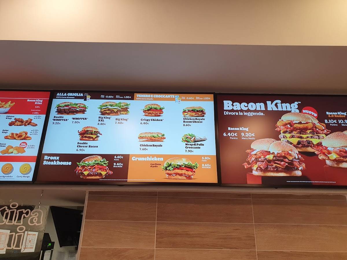 Menu Da Burger King Risorgimento Ristorante Roma Viale Bastioni Di