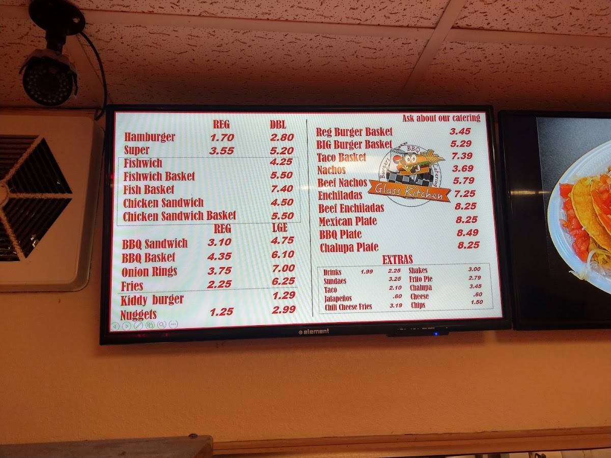 Menu at Glass Kitchen restaurant, Laredo, 302 Corpus Christi St