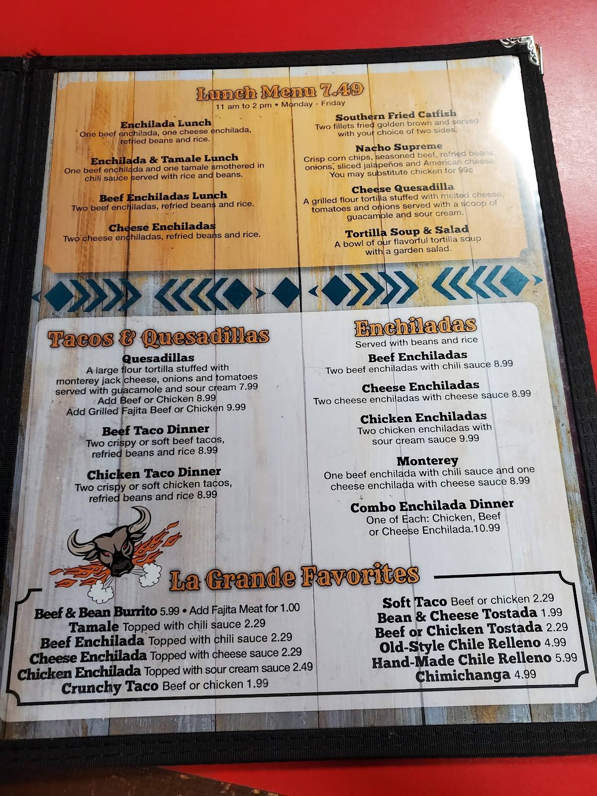 Menu at La Grande Mexican Restaurant, Madill, N 1st St