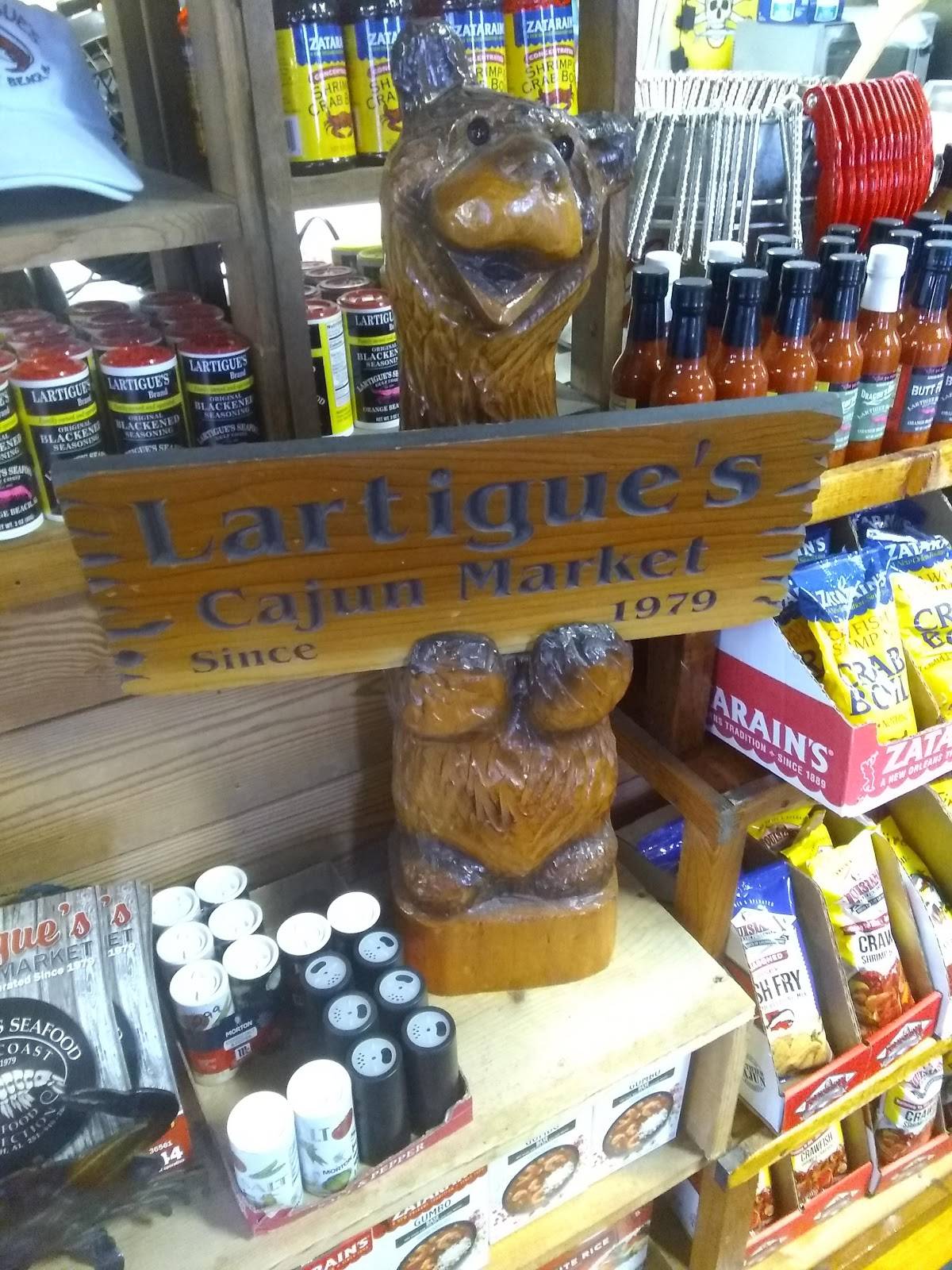 Menu at Lartigue's Original Fresh Seafood Market restaurant, Orange Beach