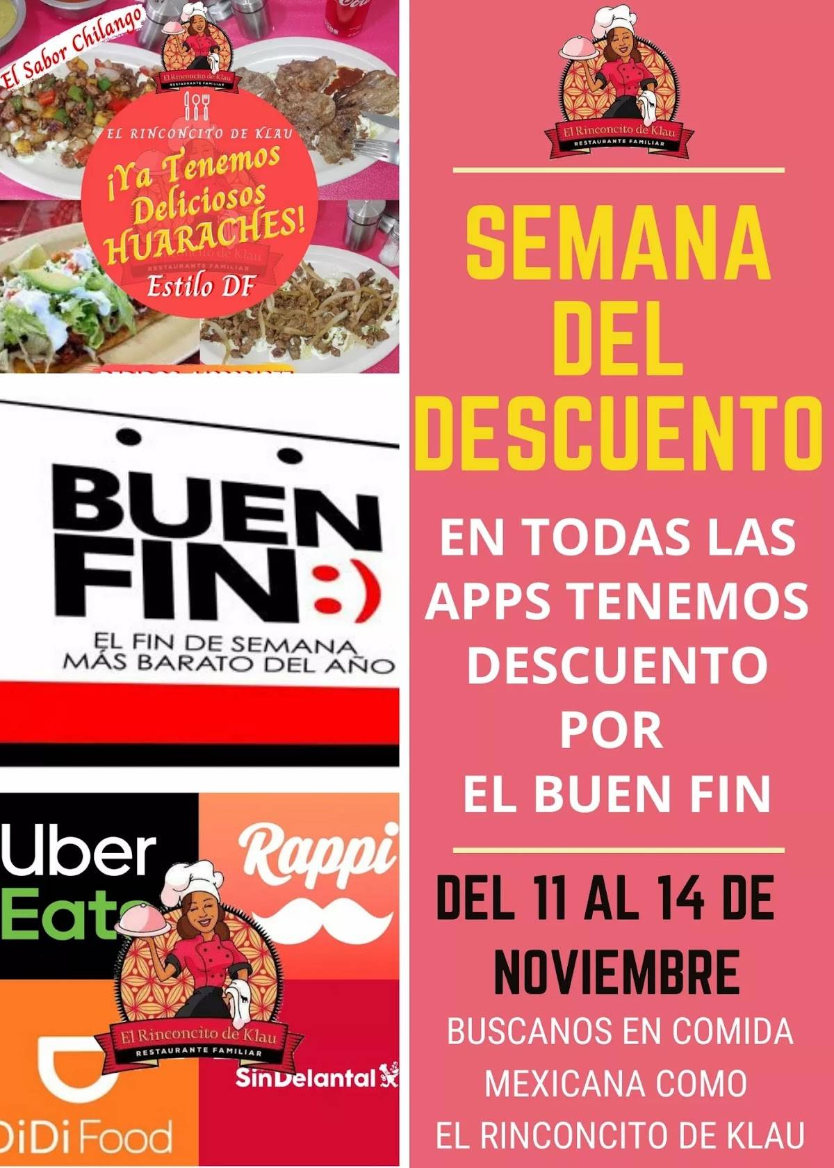 Carta del restaurante Quesadillas Fritas, Huaraches El Rinconcito De