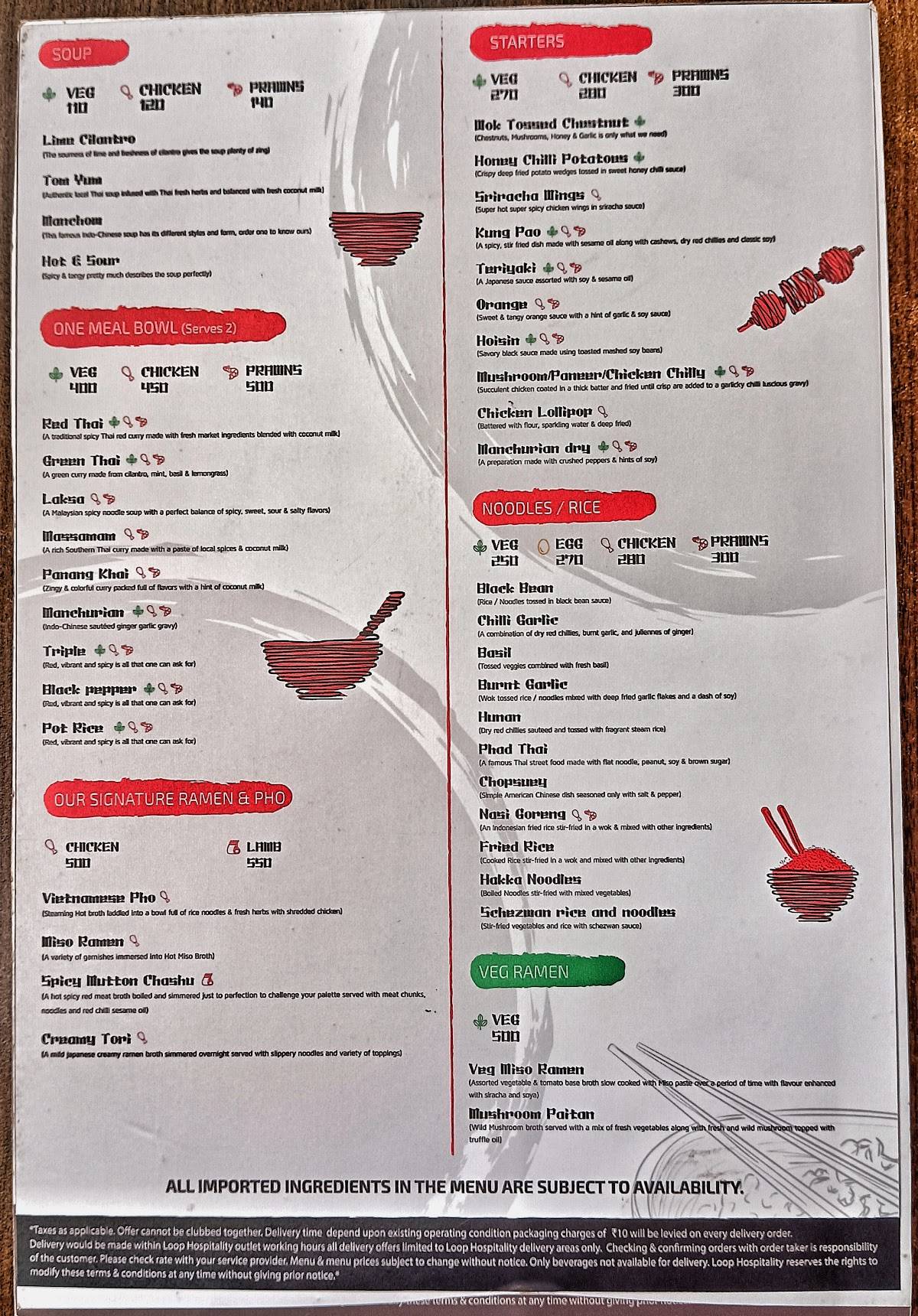 Menu at Pronto Pastas & Noodle Ramen N Pho, Navi Mumbai, New