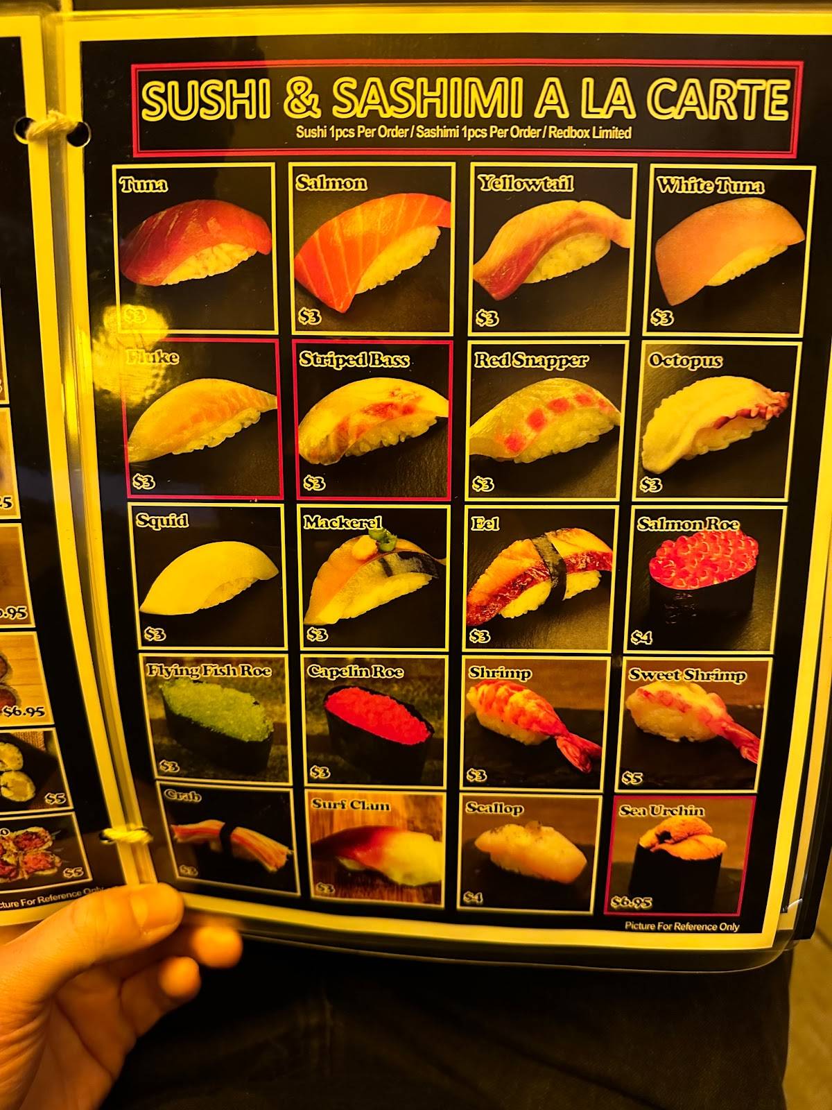 Menu at Taisho Hertel restaurant, Buffalo