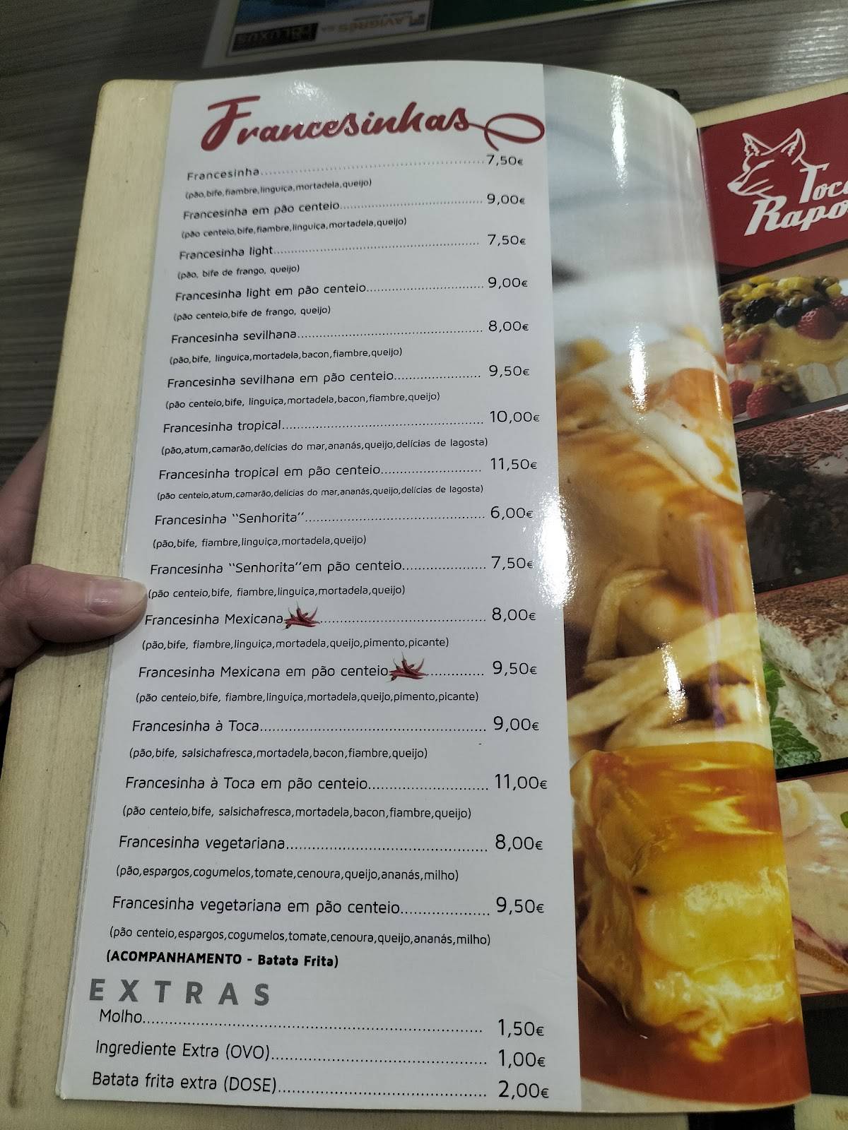 Menu Em Toca Da Raposa Restaurante Chaves