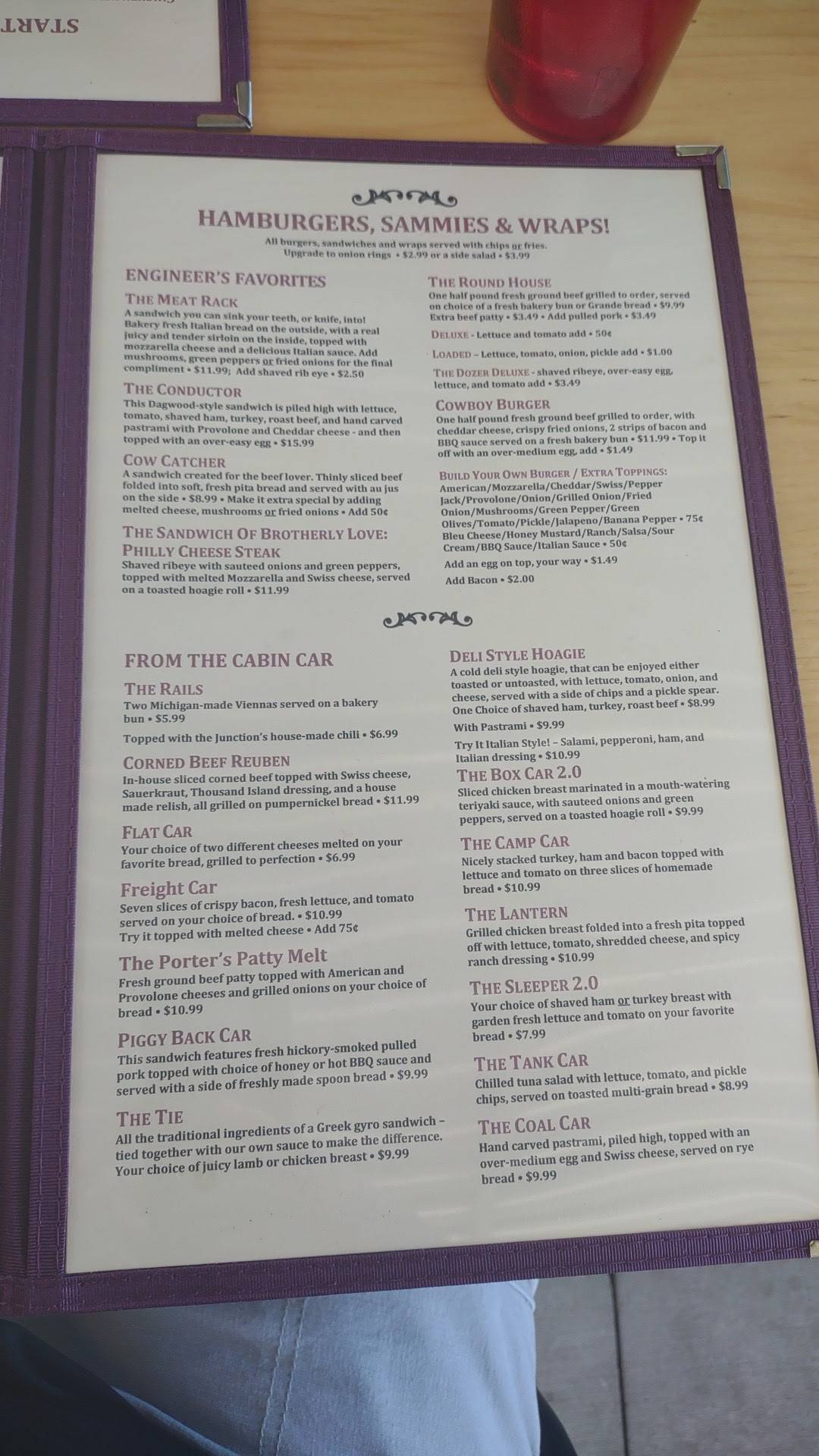 Menu at Saginaw Old Town Junction pub & bar, Saginaw