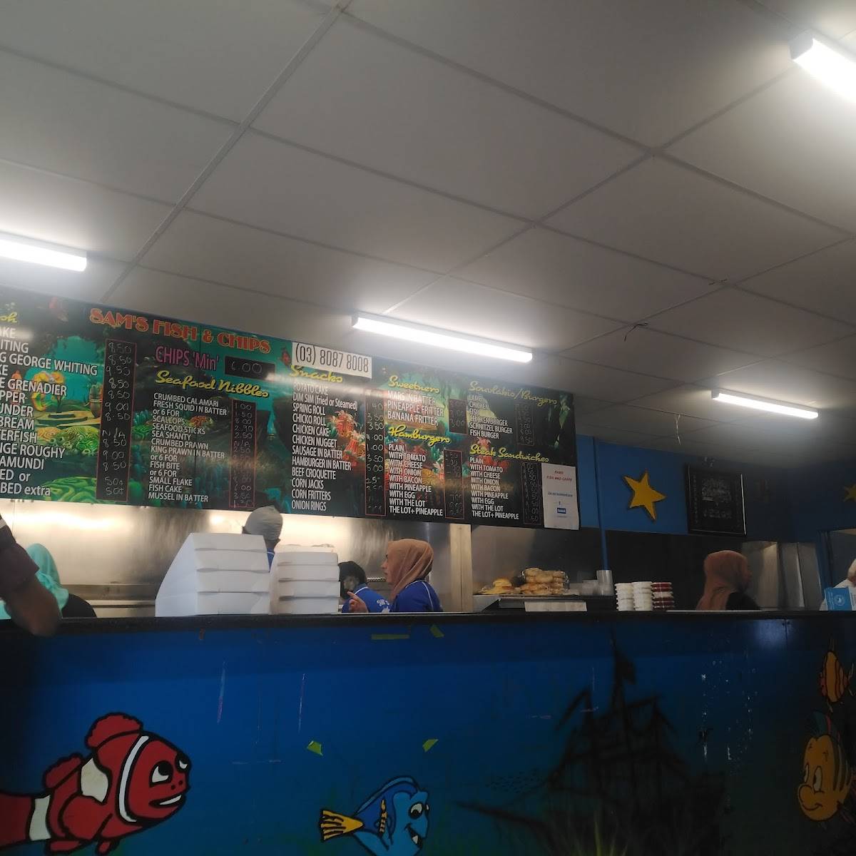 Menu at Sams Fish And Chips restaurant, Werribee
