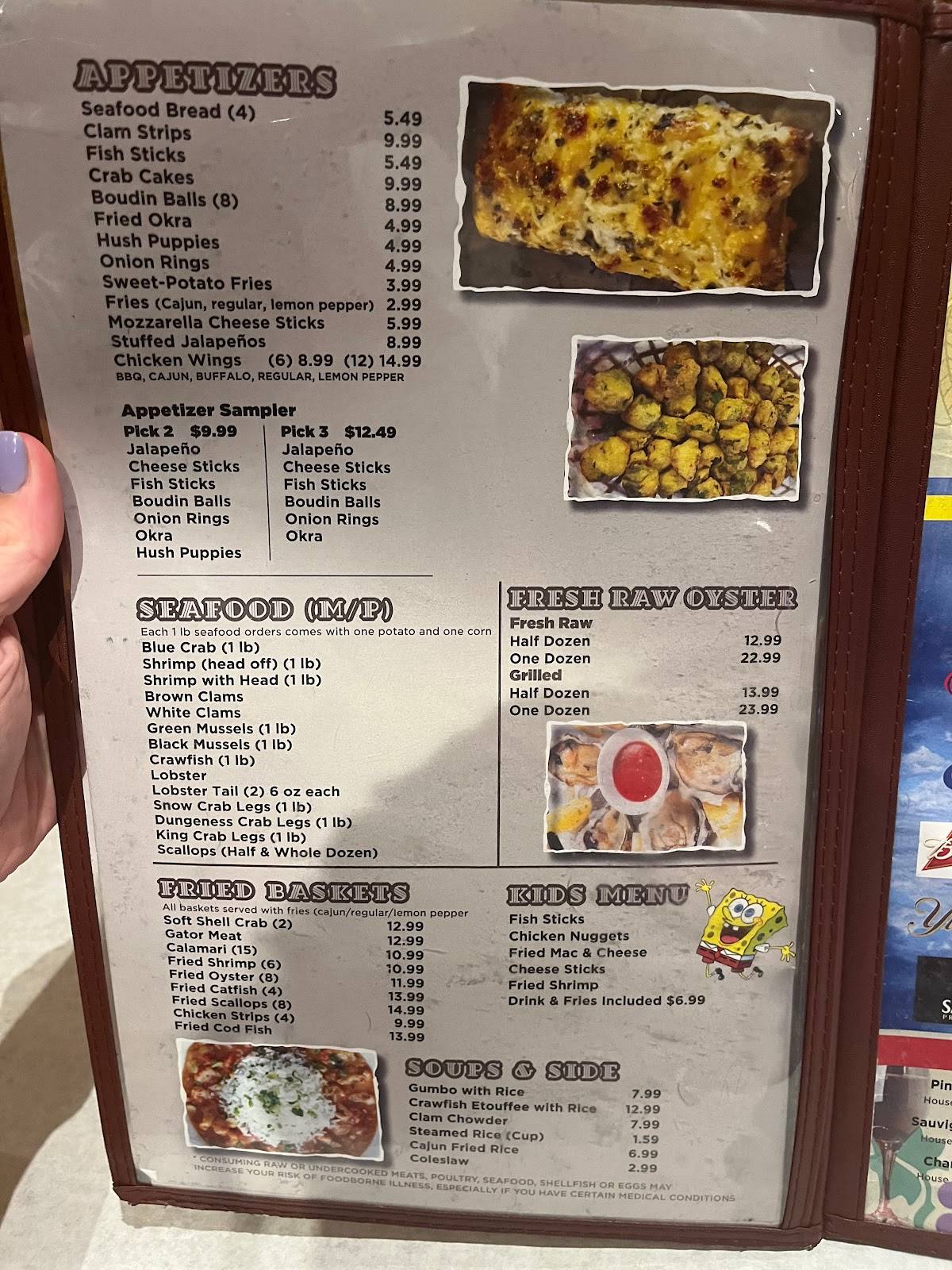 Menu at Storming Crab Seafood Restaurant Knoxville, Knoxville