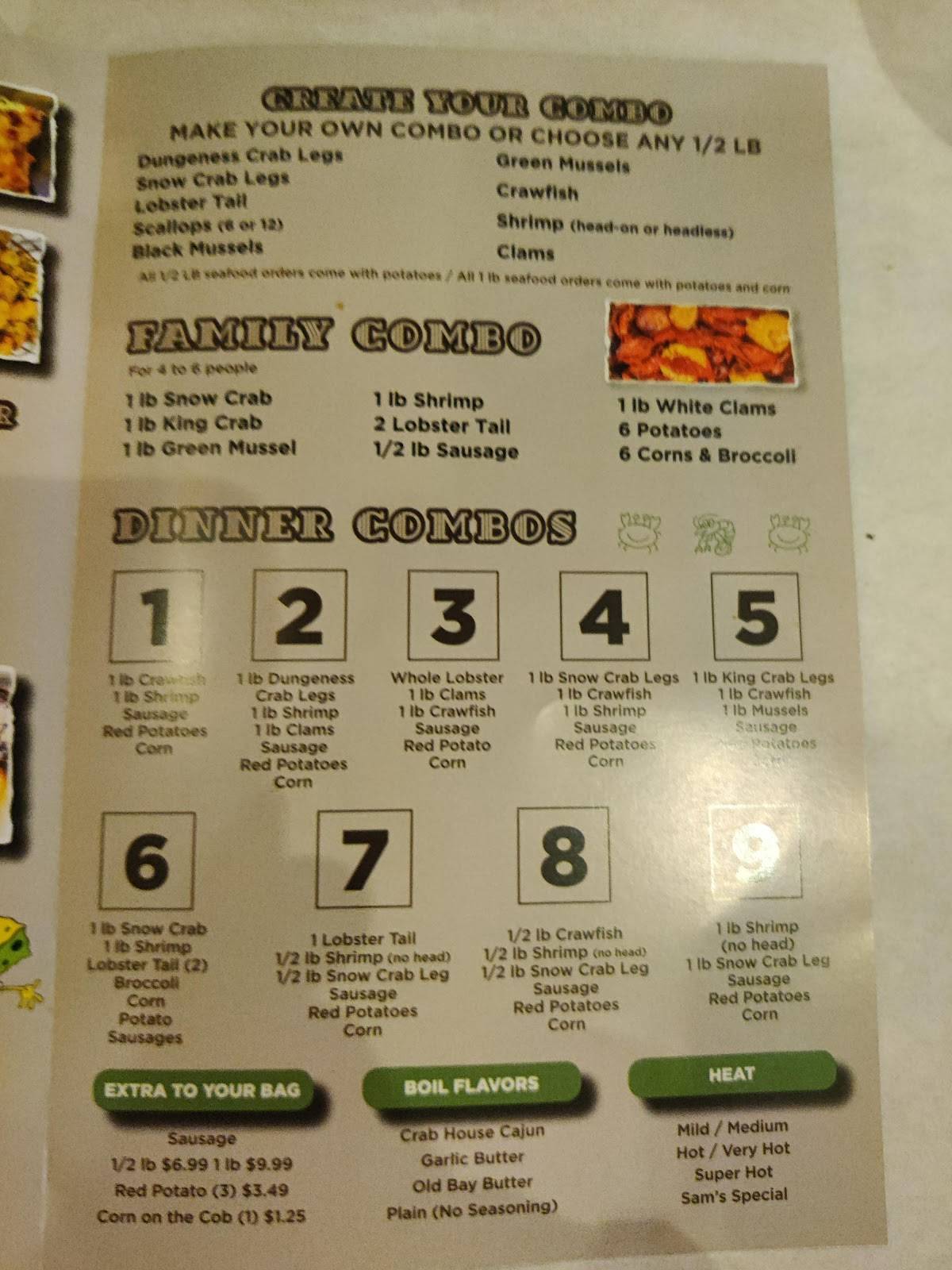 Menu at Storming Crab Seafood Restaurant Knoxville, Knoxville