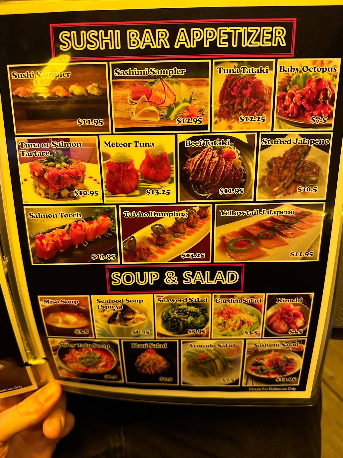 Menu at Taisho Hertel restaurant, Buffalo
