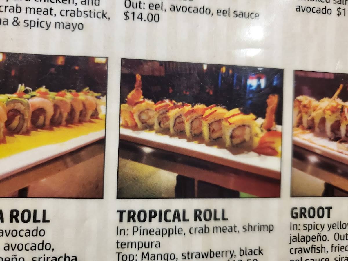 Menu at Takeniwa restaurant, Corpus Christi