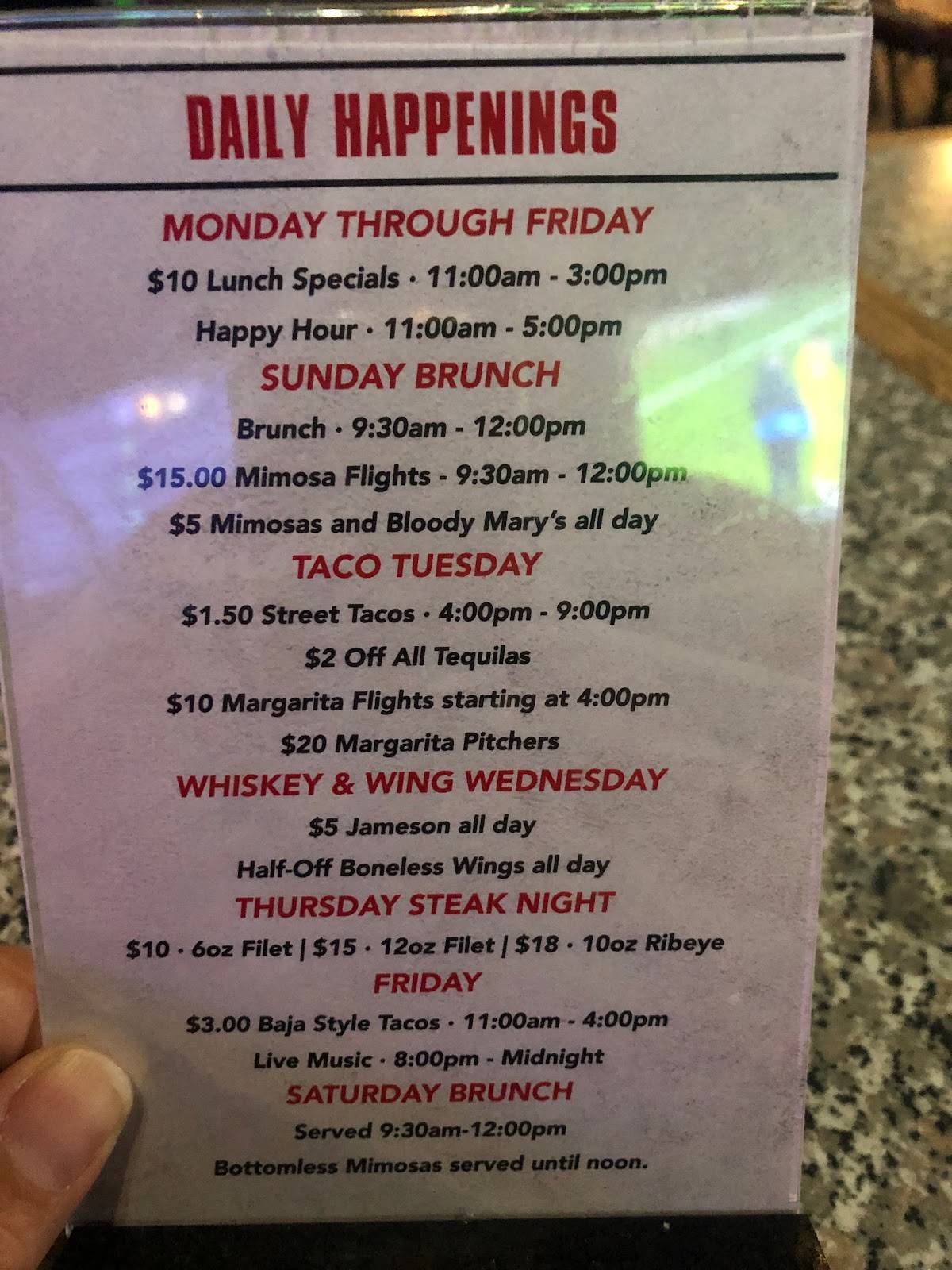 Menu at The Etiwanda Roadhouse Bar & Grill, Rancho Cucamonga