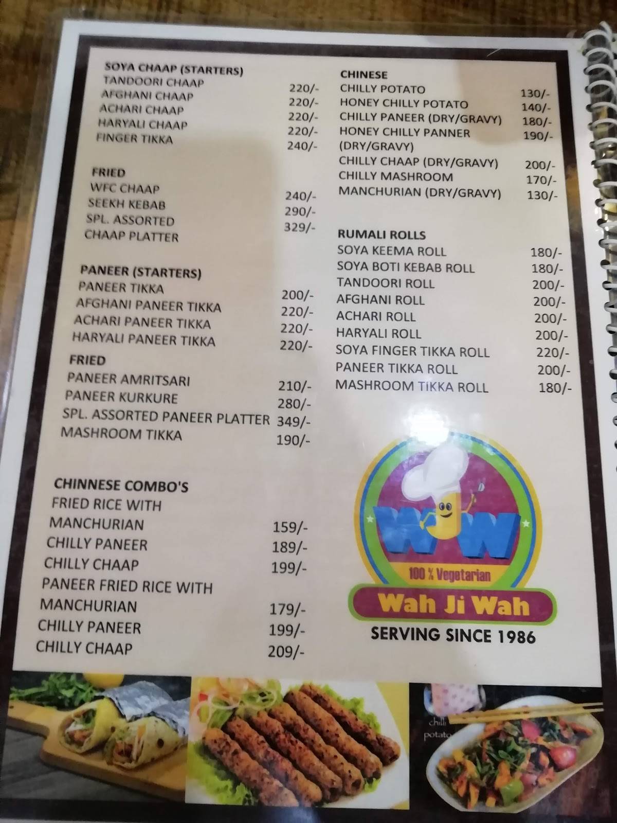 Menu at Wah Ji Wah Pure Veg Family Restaurant, Jodhpur, The Belgian Waffle Co B
