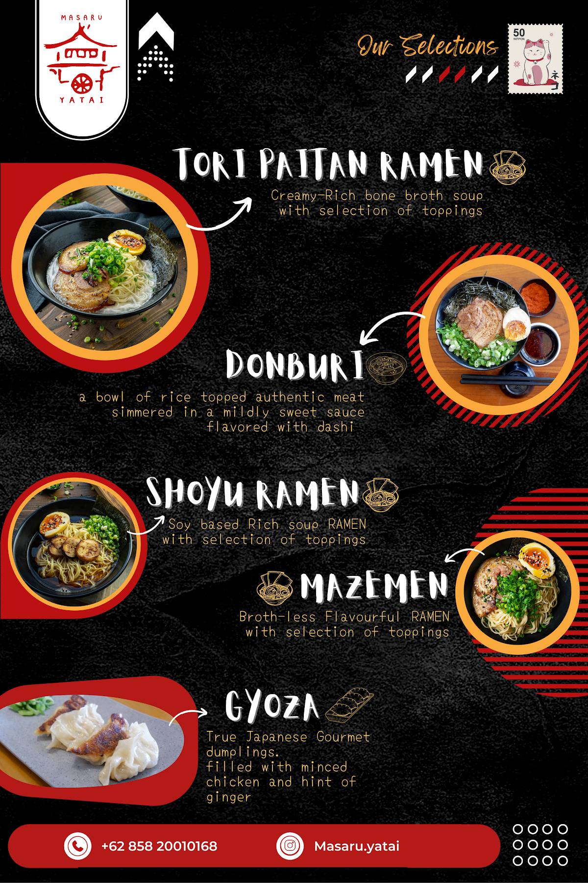 Menu At Masaru Yatai Restaurant, West Jakarta