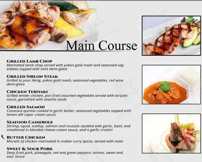 Menu at Spoon & Fork restaurant, Oakville, Trafalgar Rd