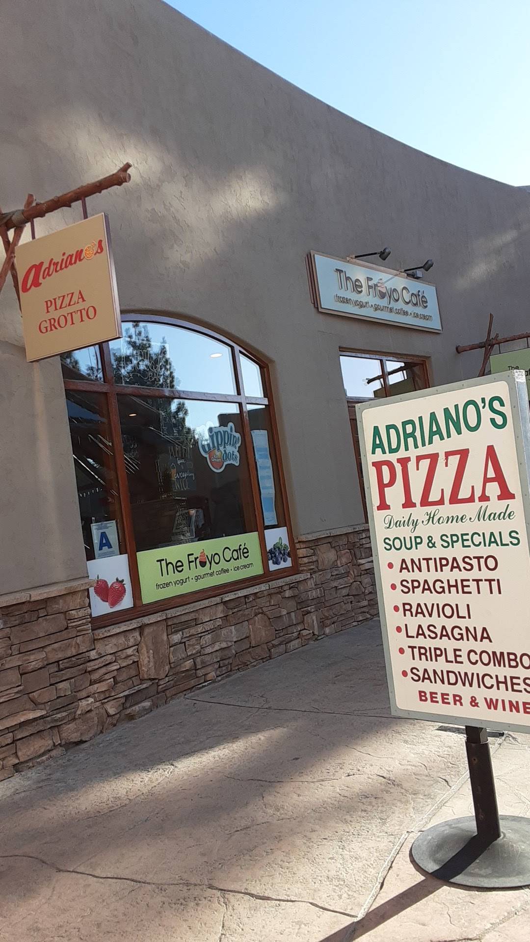Menu at Adriano's Pizza Grotto pizzeria, Alpine