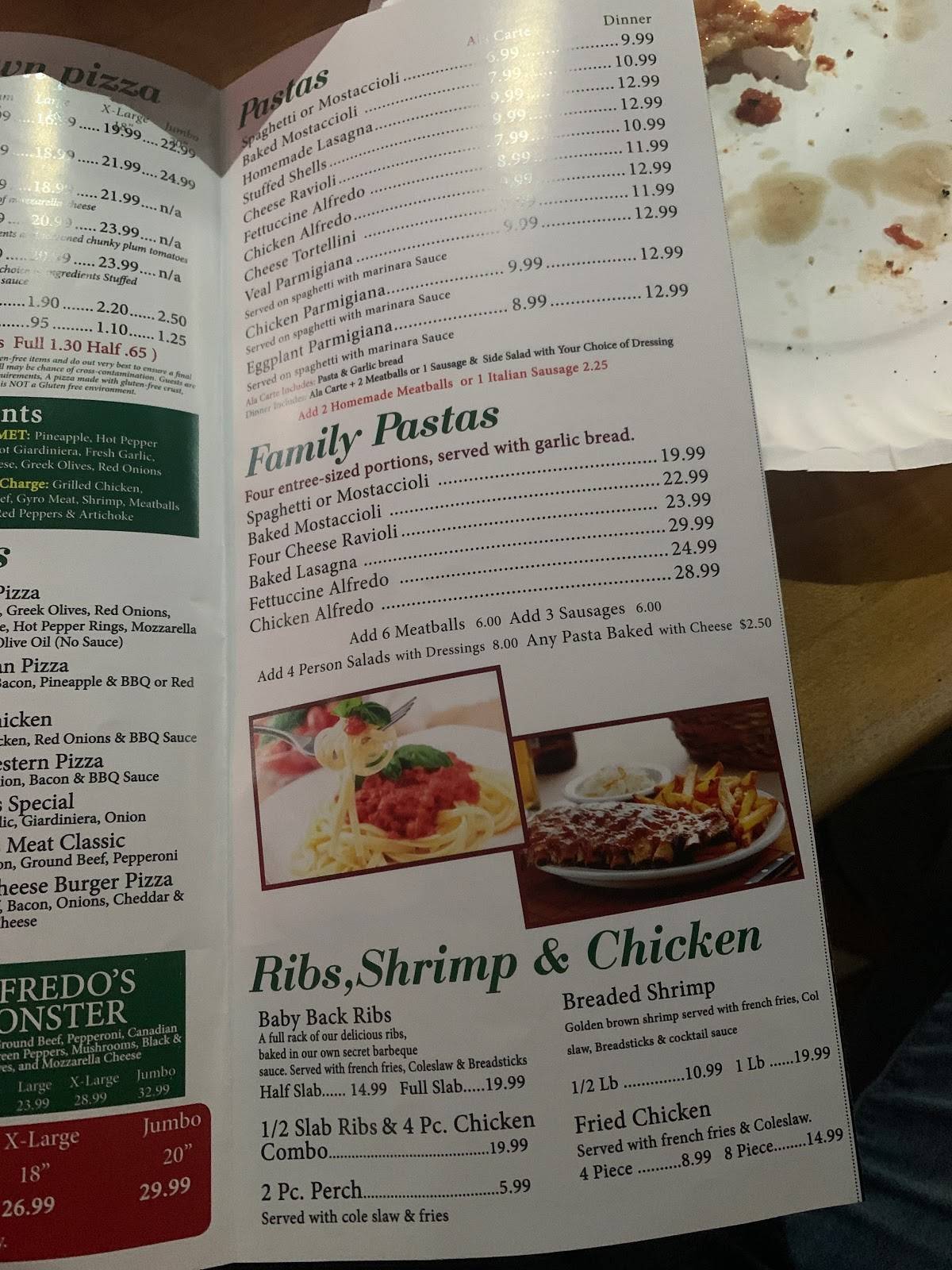 Menu at Alfredo's Pizza & Pasta pizzeria, Lake in the Hills