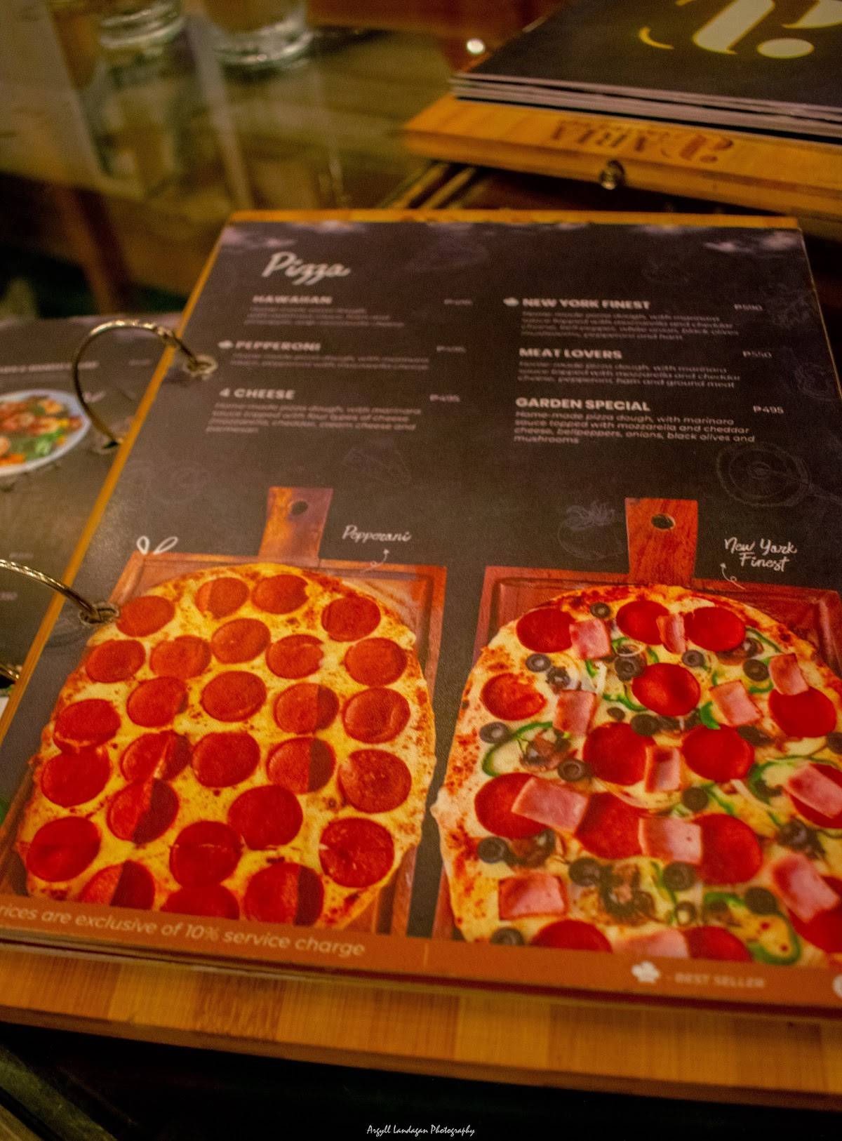 Menu at Aria Gastropub, Quezon City