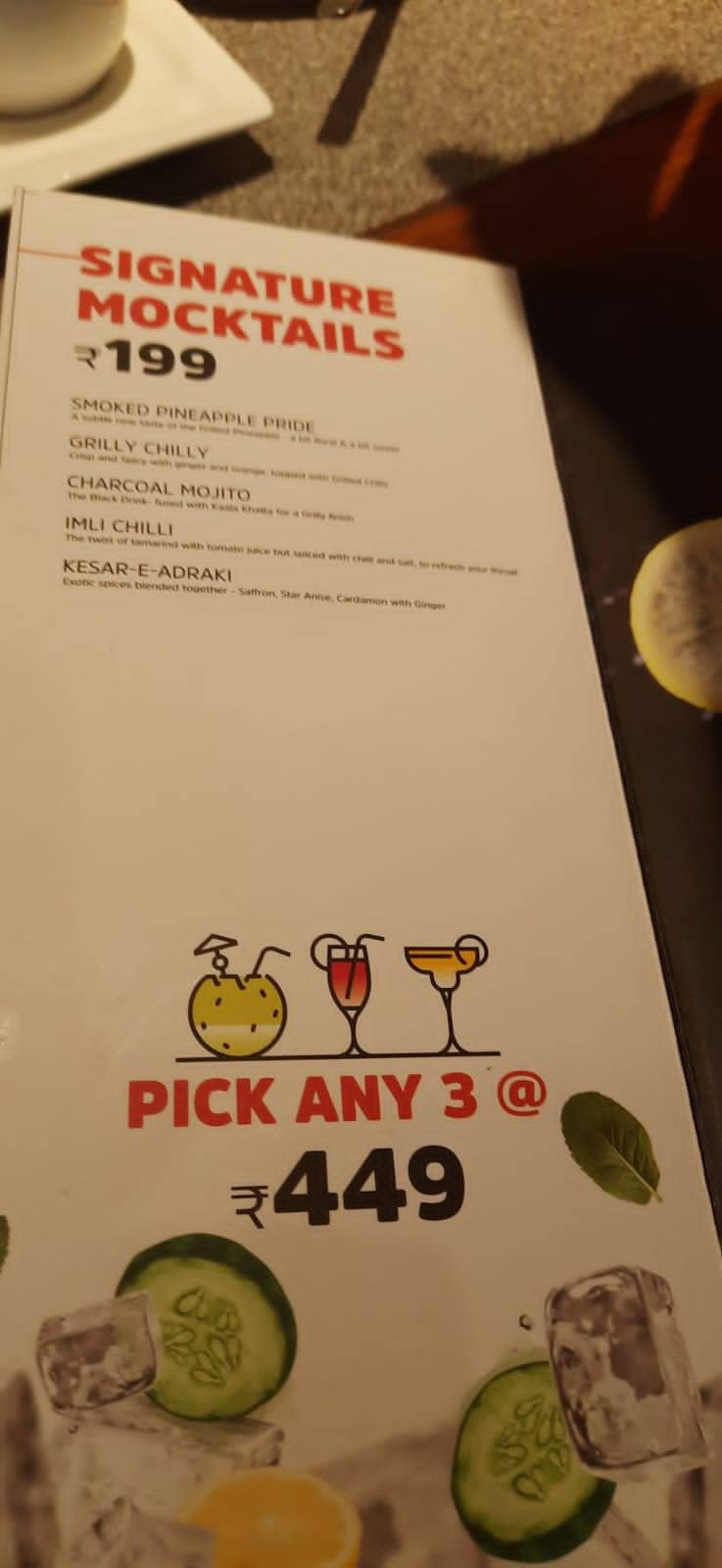 Menu at Barbeque Nation Erode Perundurai Road, Erode