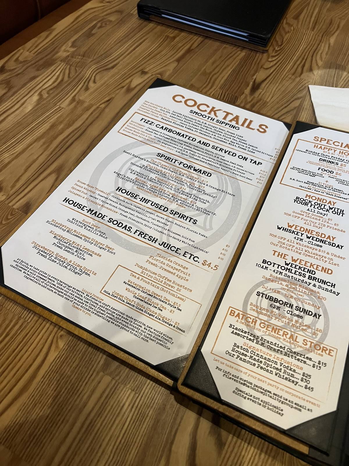 Menu at Batch New Southern Kitchen and Tap Fort Lauderdale pub & bar