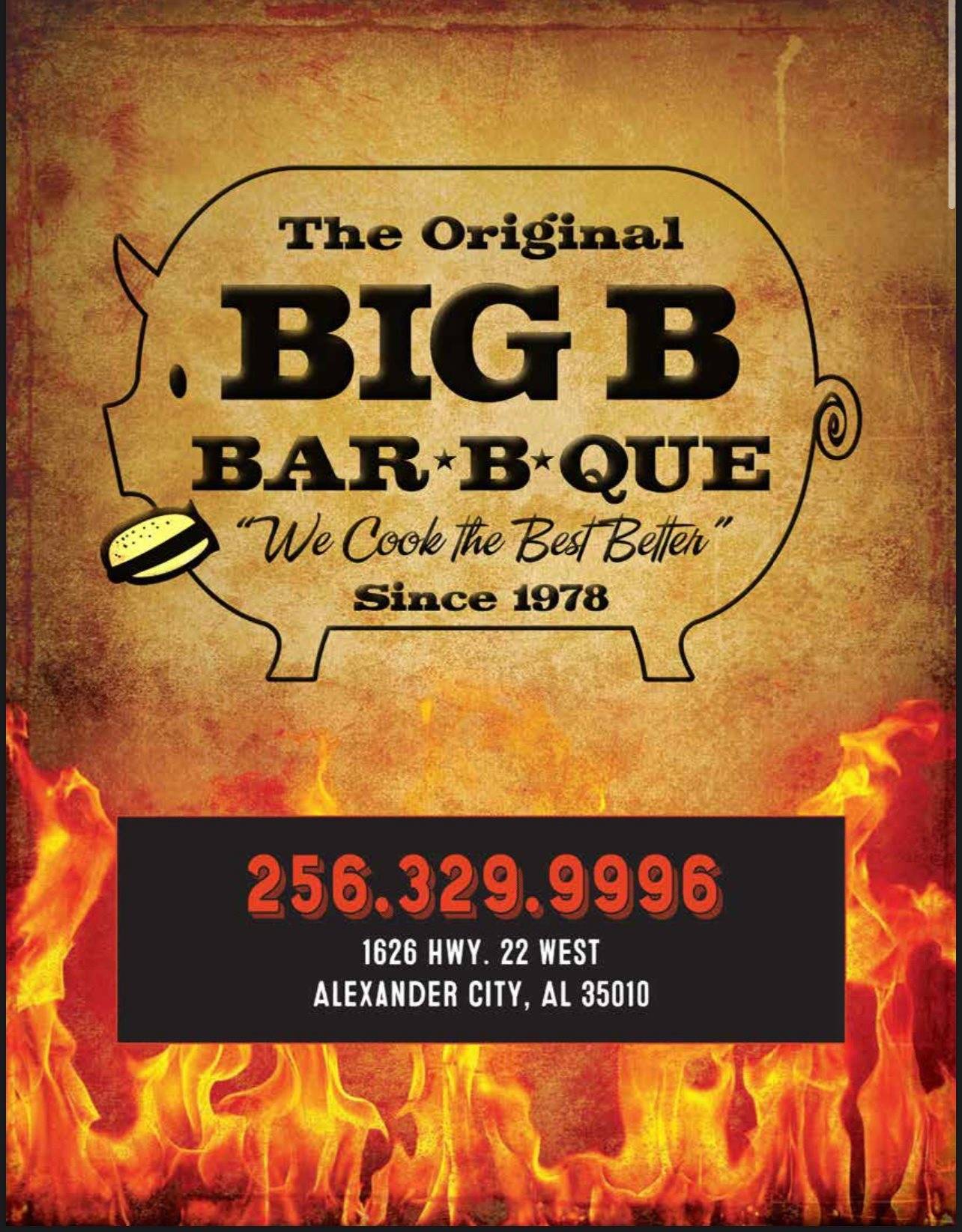 Menu At Big B Bar-B-Que, Alexander City