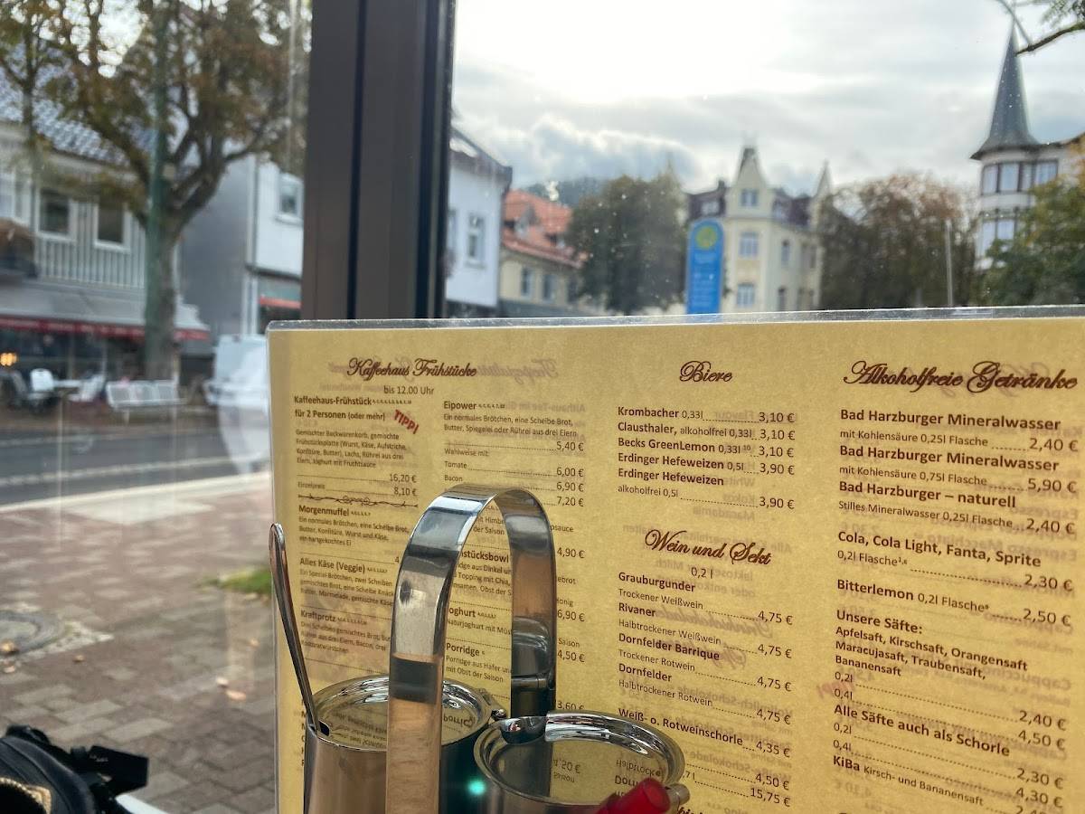 Speisekarte von Wolf's Kaffeehaus Bad Harzburg, Bad Harzburg
