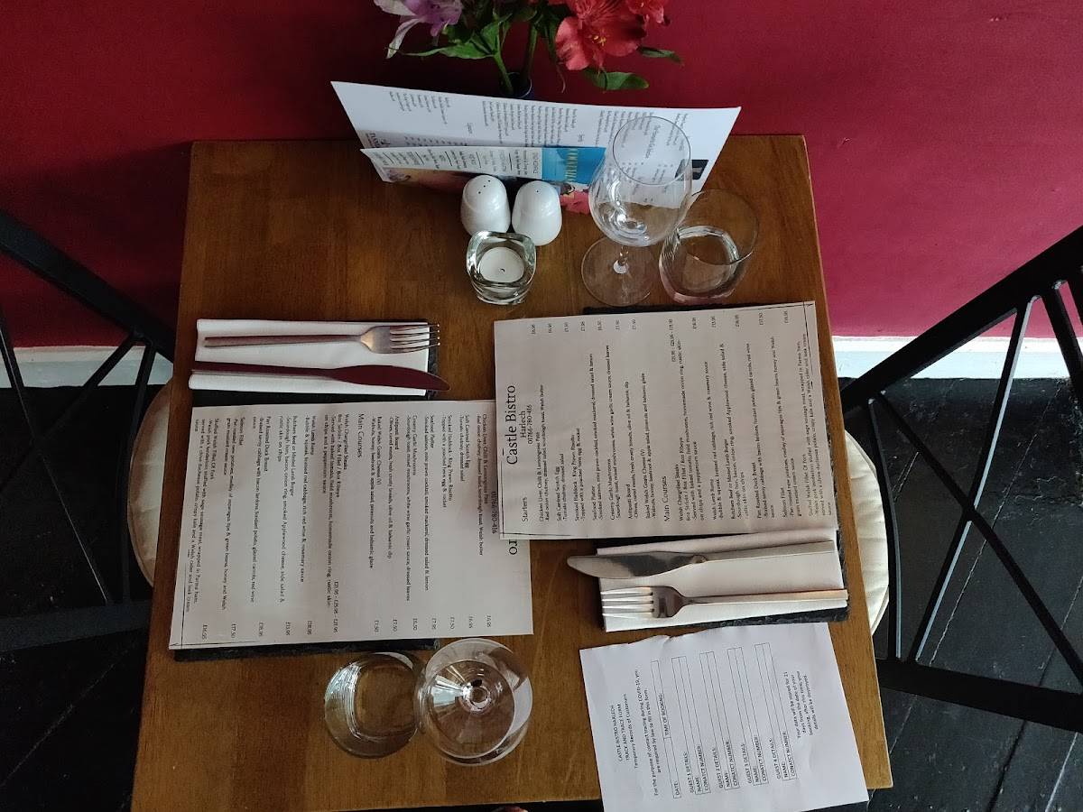 Menu at Castle Bistro Harlech restaurant, Harlech