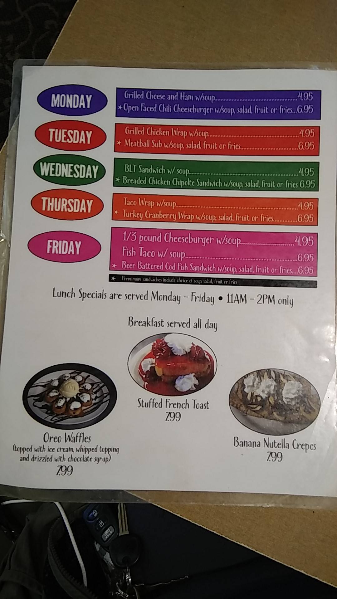 Menu at Chequamegon Family Restaurant, Ashland, 620 Lake Shore Dr E