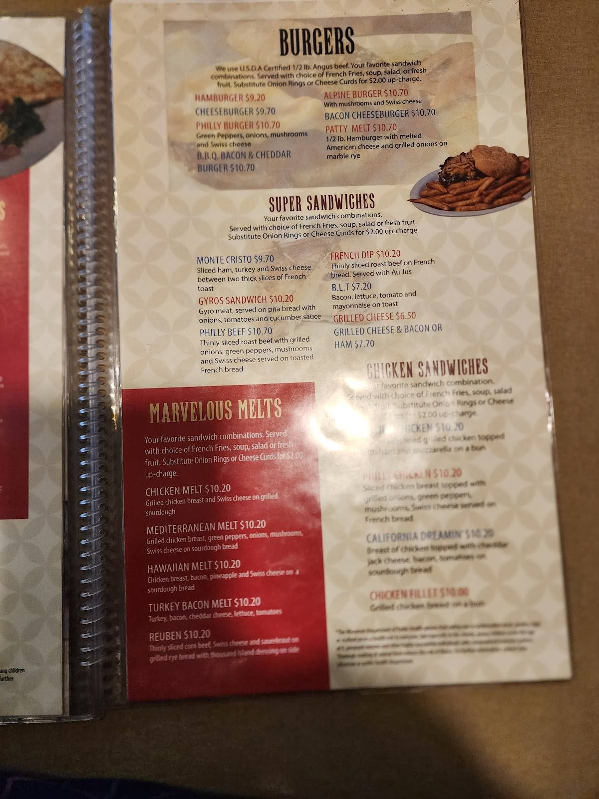 Menu at Chequamegon Family Restaurant, Ashland, 620 Lake Shore Dr E