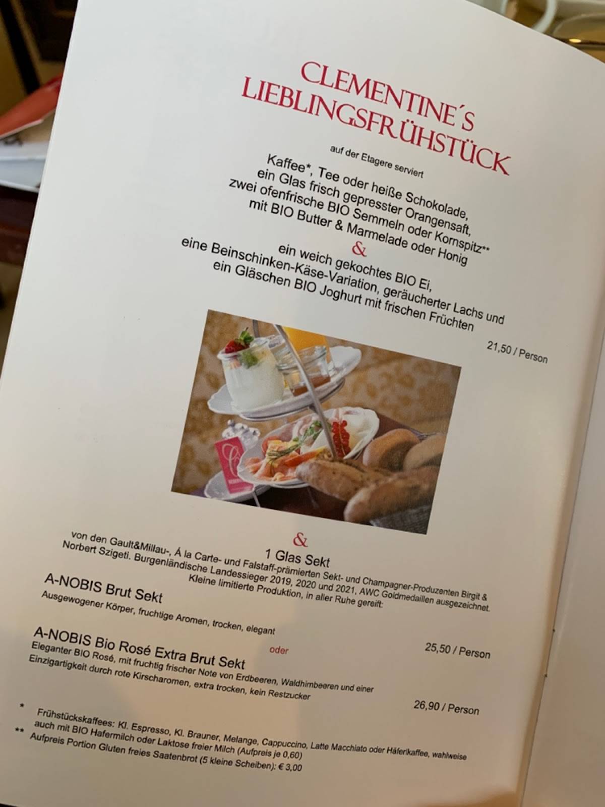 Speisekarte von Clementine CaféPatisserie cafe, Baden