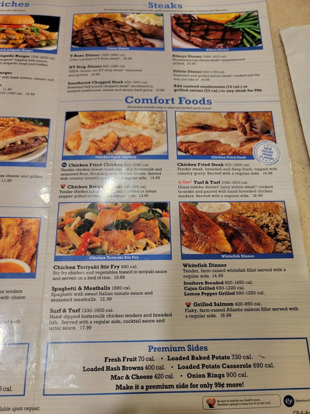 Menu at Country Pride restaurant, Willcox