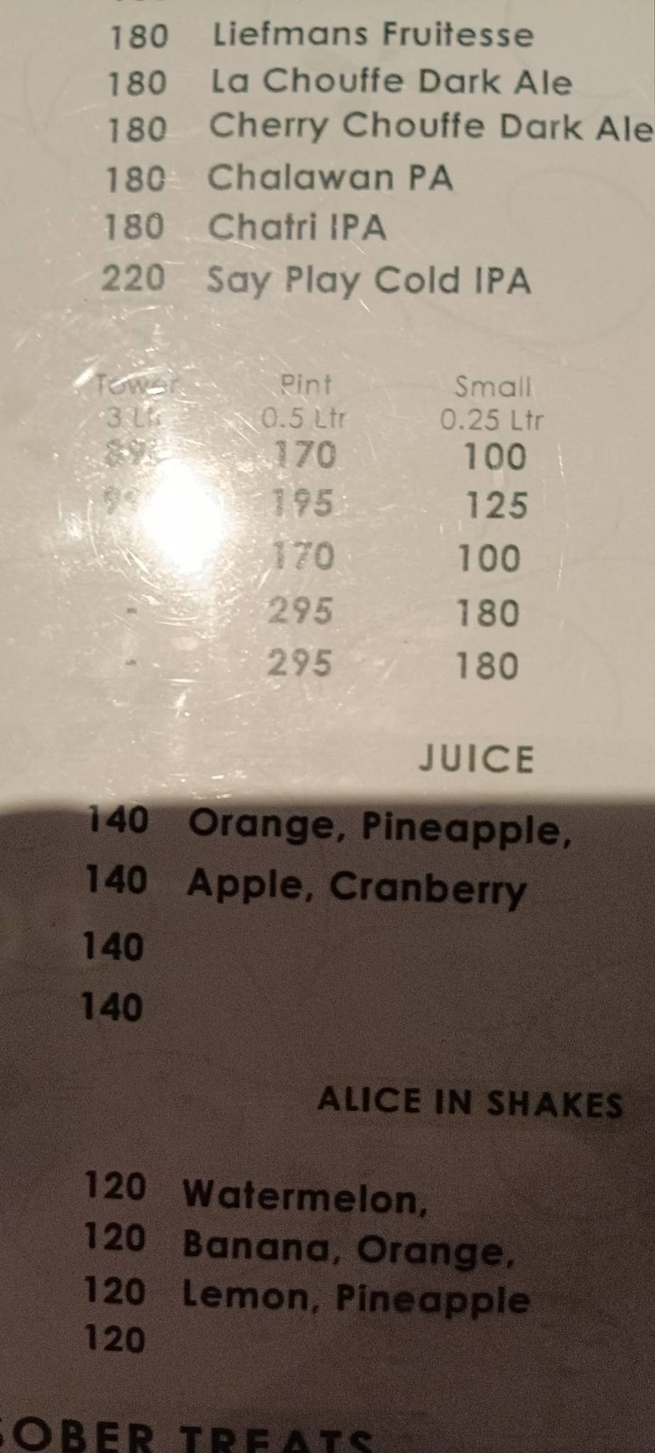 Menu at Dicey Reilly's Bar & Restaurant, Pattaya City