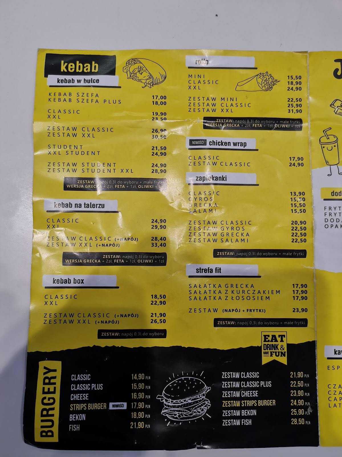 Menu at Doner King Kebab Zblewo Bar, Zblewo