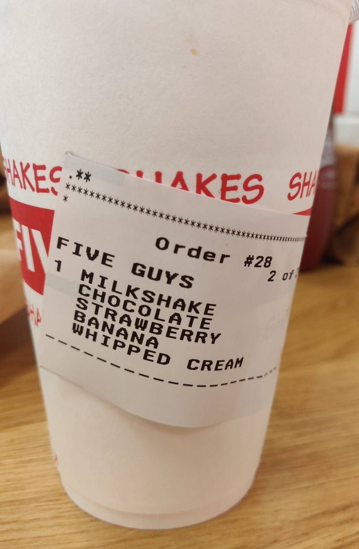 Menu at Five Guys Queensway restaurant, London