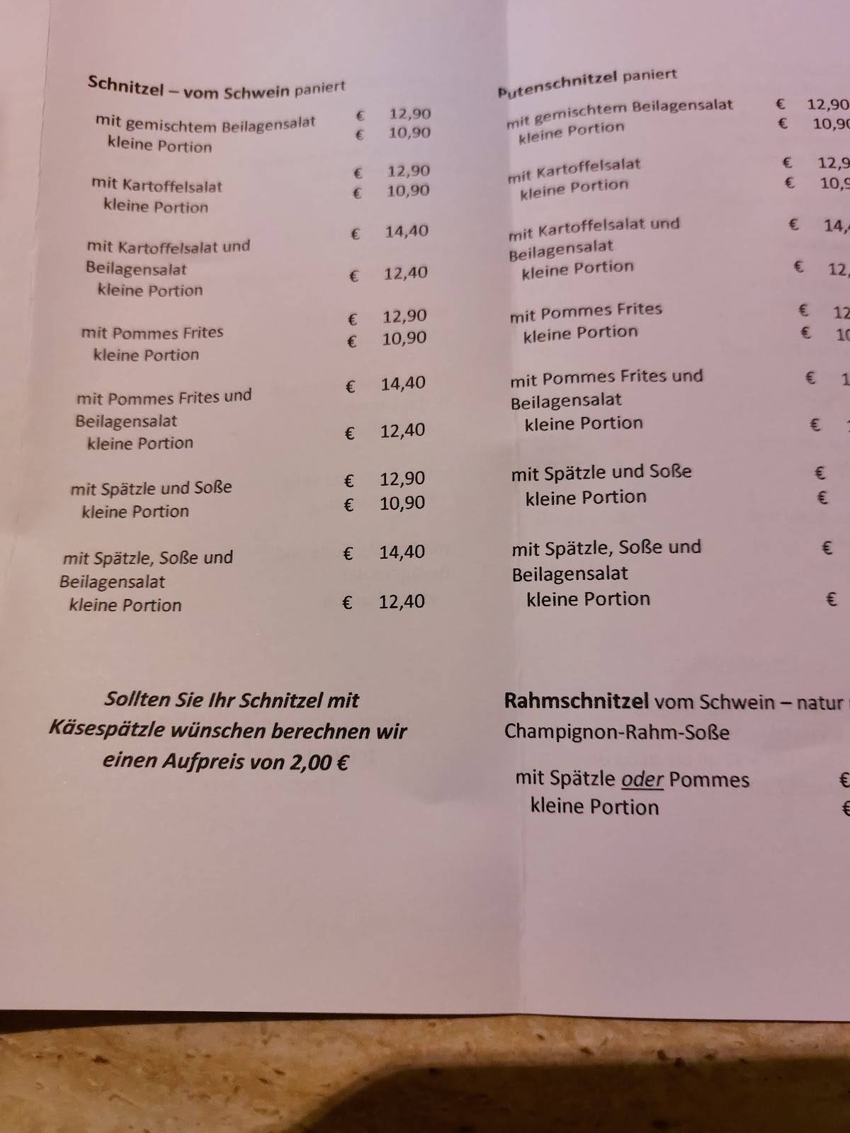 Speisekarte Von Gasthaus Zur Eisenbahn Restaurant Ichenhausen