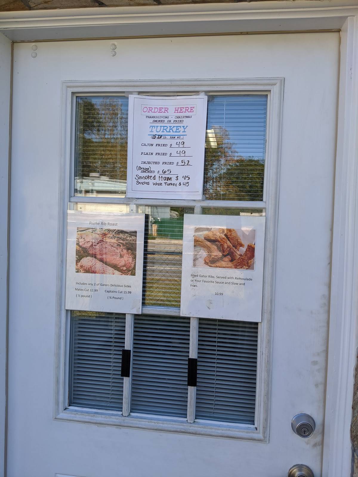 Menu at Gators BBQ, Jacksonville