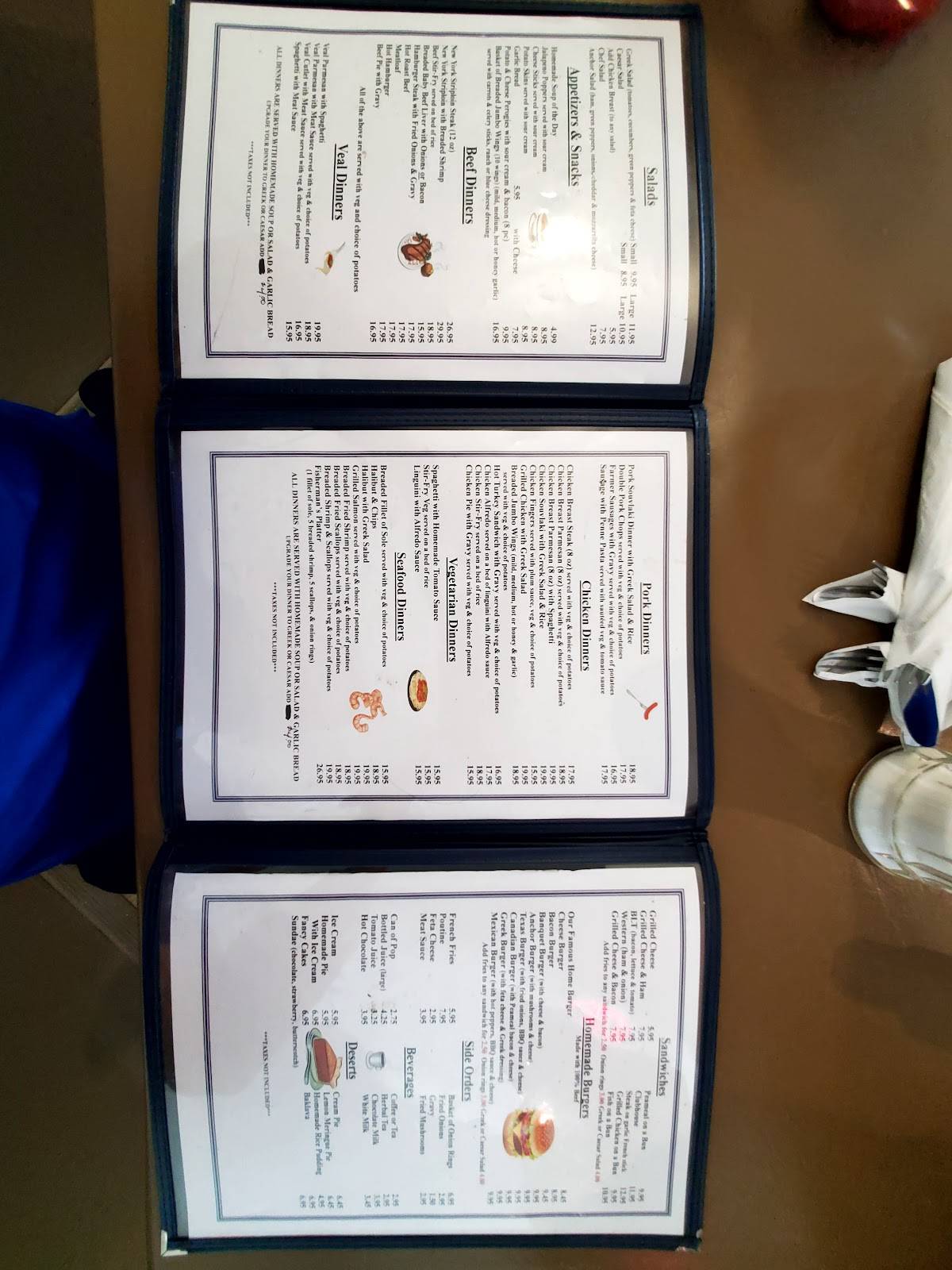 Menu at Anchor Family Restaurant,