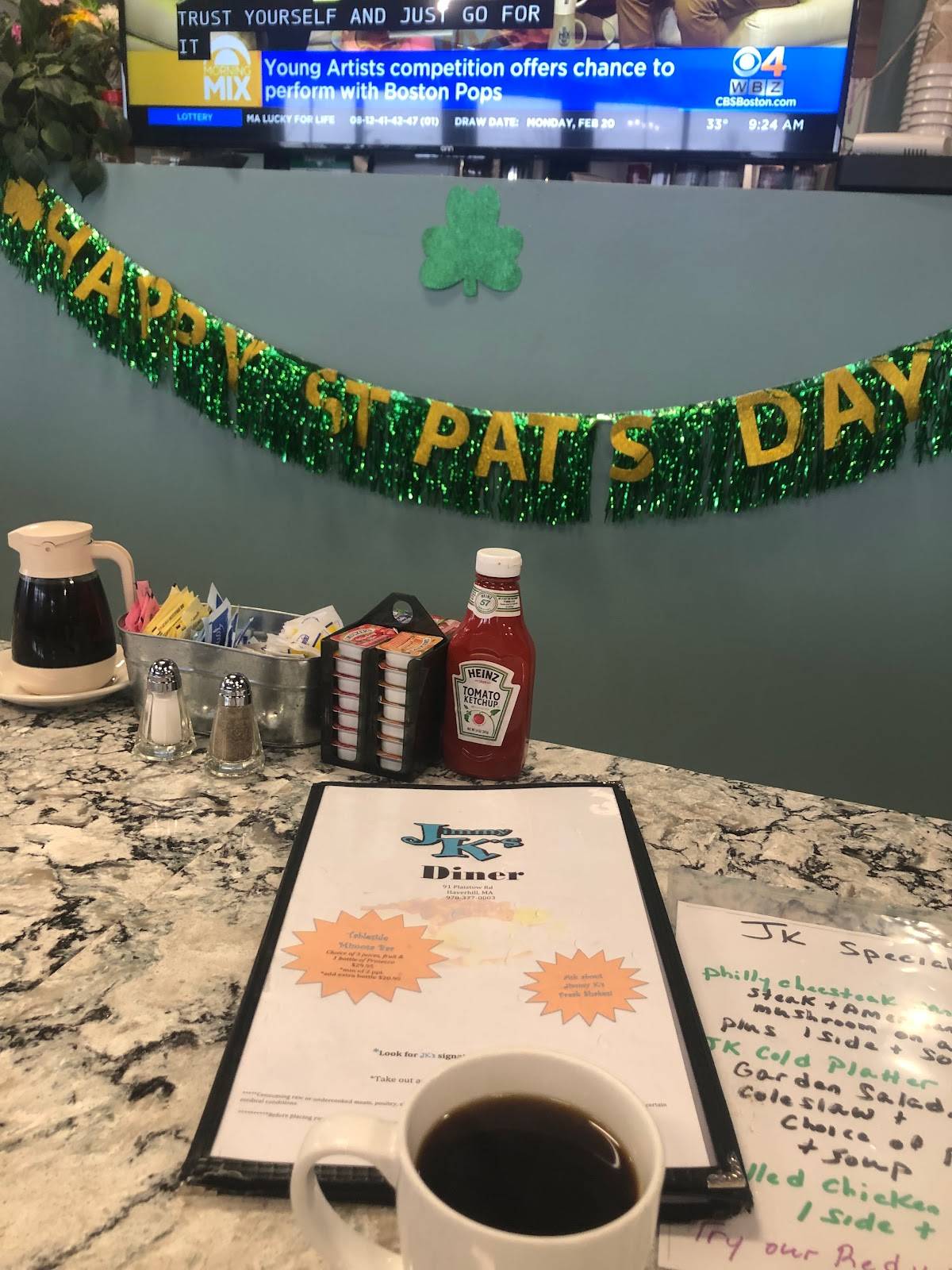 Menu at Jimmy K's Diner restaurant, Haverhill, 83 Plaistow Rd