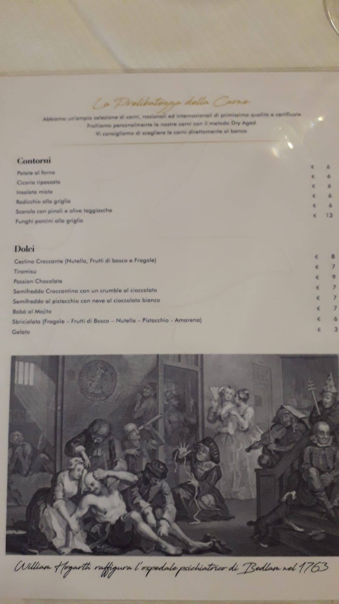 Menu da La Brace Dei Matti ristorante, Municipio Roma X