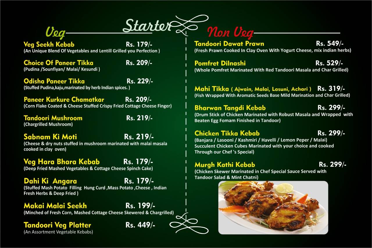 Menu at Malva Restaurant, Bhubaneswar, Plot No. 1307