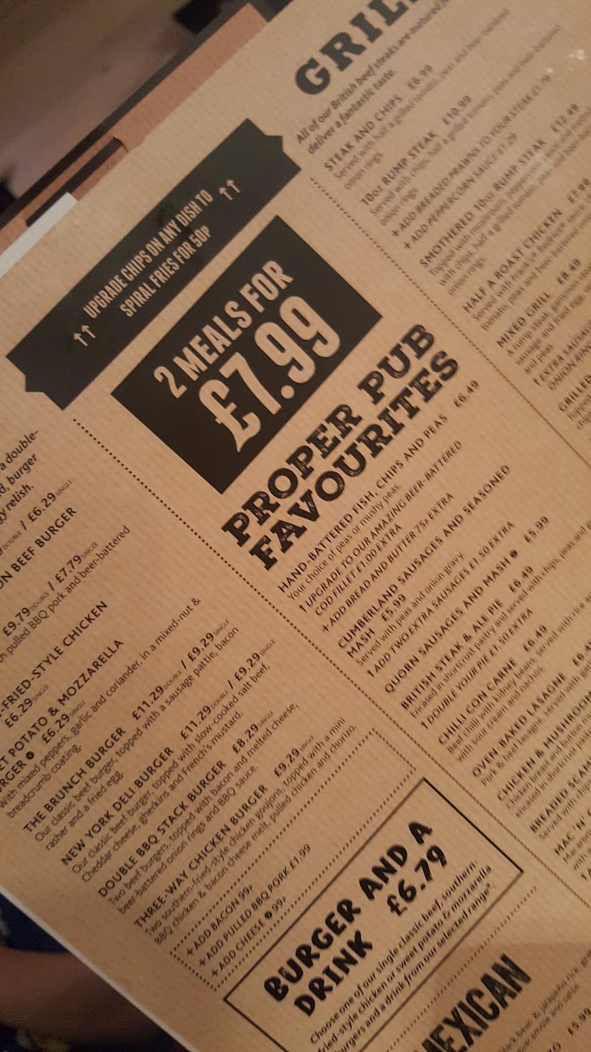 Menu at Merchant Cannock pub & bar, Cannock