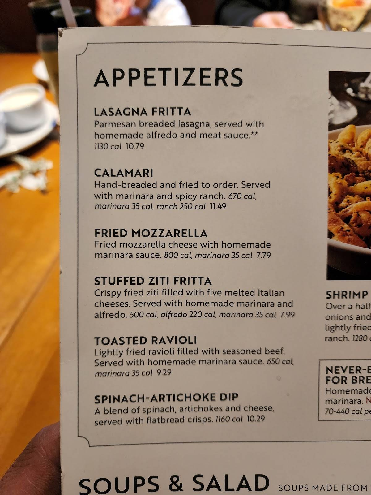 Menu at Olive Garden Italian Restaurant, Nampa