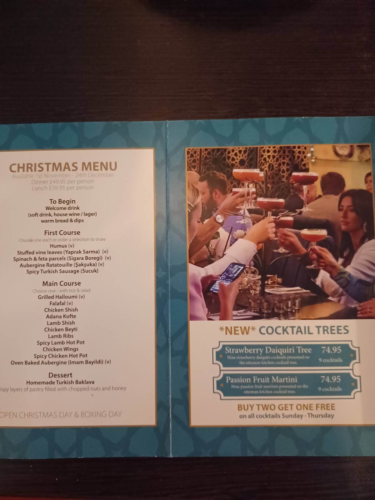 Menu at Ottoman Kitchen Turkish Restaurant, Southampton