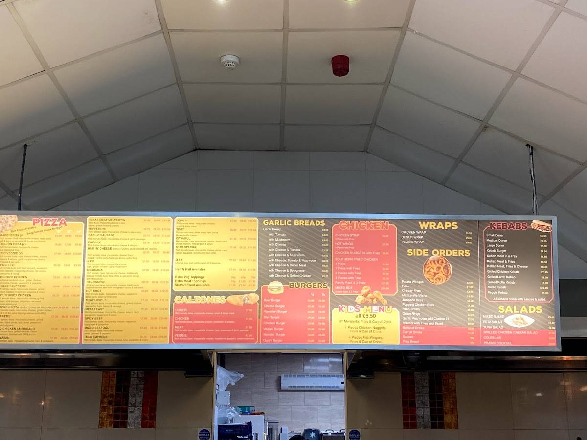 Menu at Star Fast Food, Kirkbymoorside