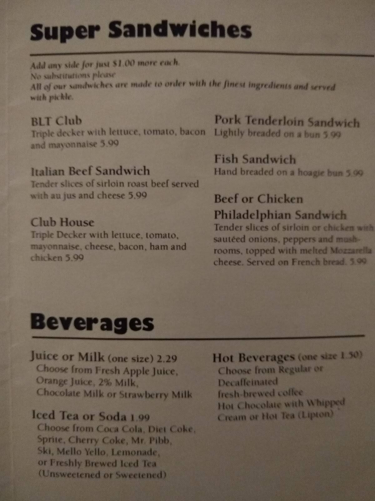 Menu at The Golden Pancake House restaurant, Centralia