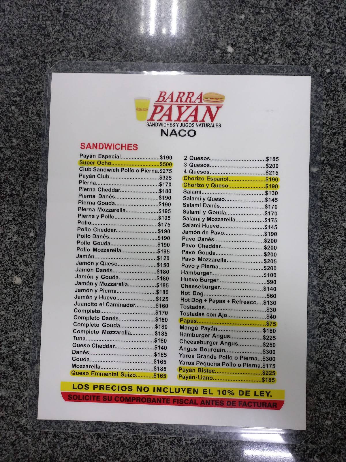 Carta de Barra Payán, Santo Domingo, Av. Tiradentes 16