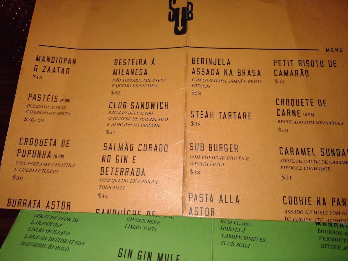 Menu Em Subastor Bar Do Cofre S O Paulo R Jo O Br Cola