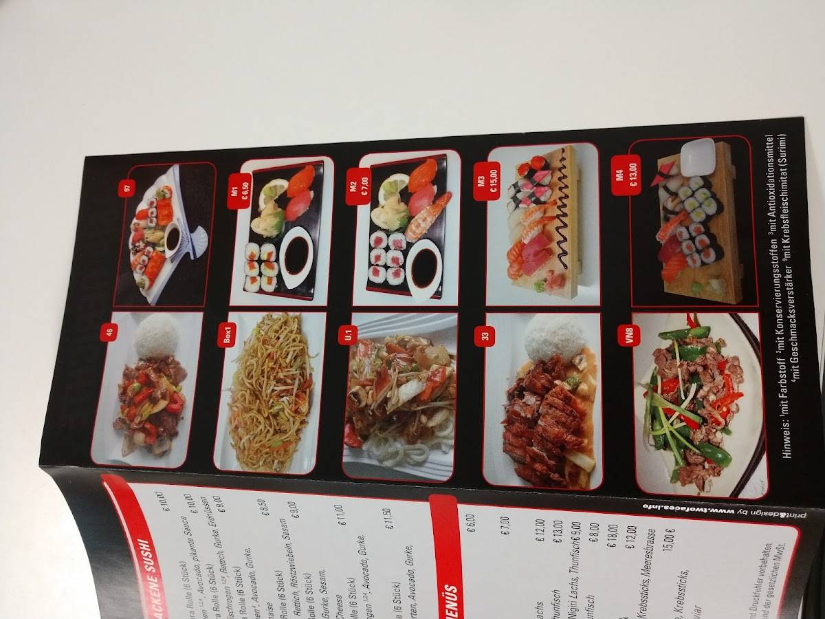 Speisekarte von Sushi Vu restaurant, Dieburg